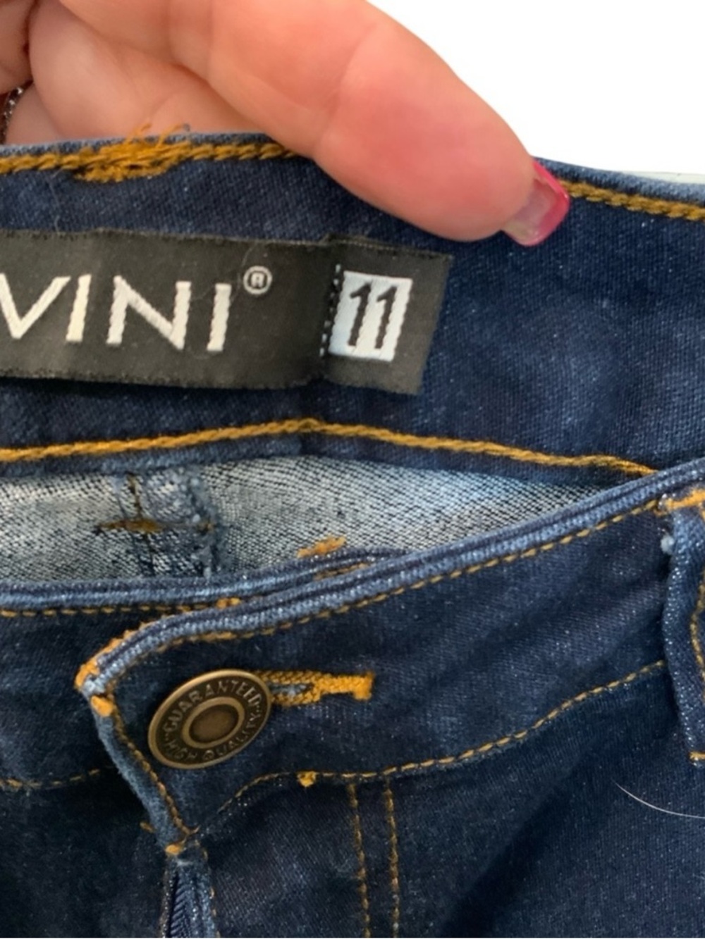 JVINI High-Rise Dark Blue Ankle Jeans - Picture 4 of 4